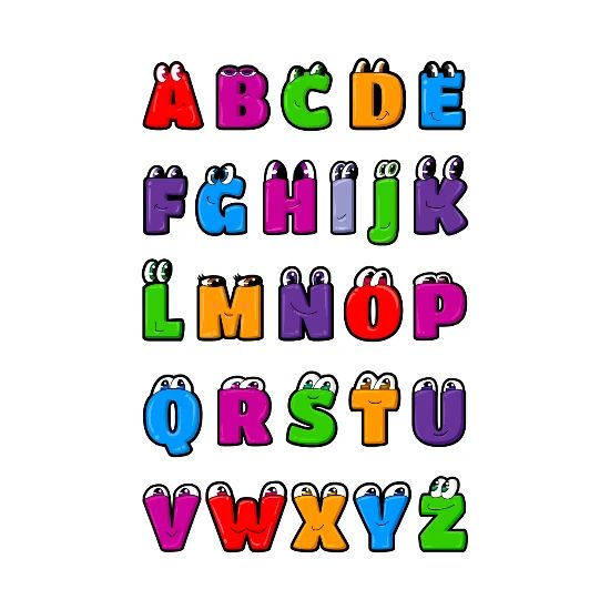 Kawaii Alphabet Letters Abc For Children Buttons Small 1 5 Pack White