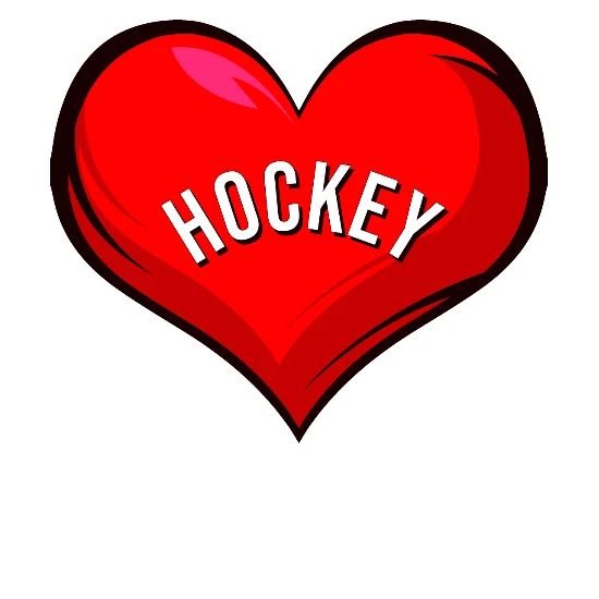 I love Hockey Heart Love Gift Drawing Buttons small 1'' (5-pack)