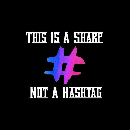 This Is A Sharp Not A Hashtag Pop Music Symbol Baseball Cap