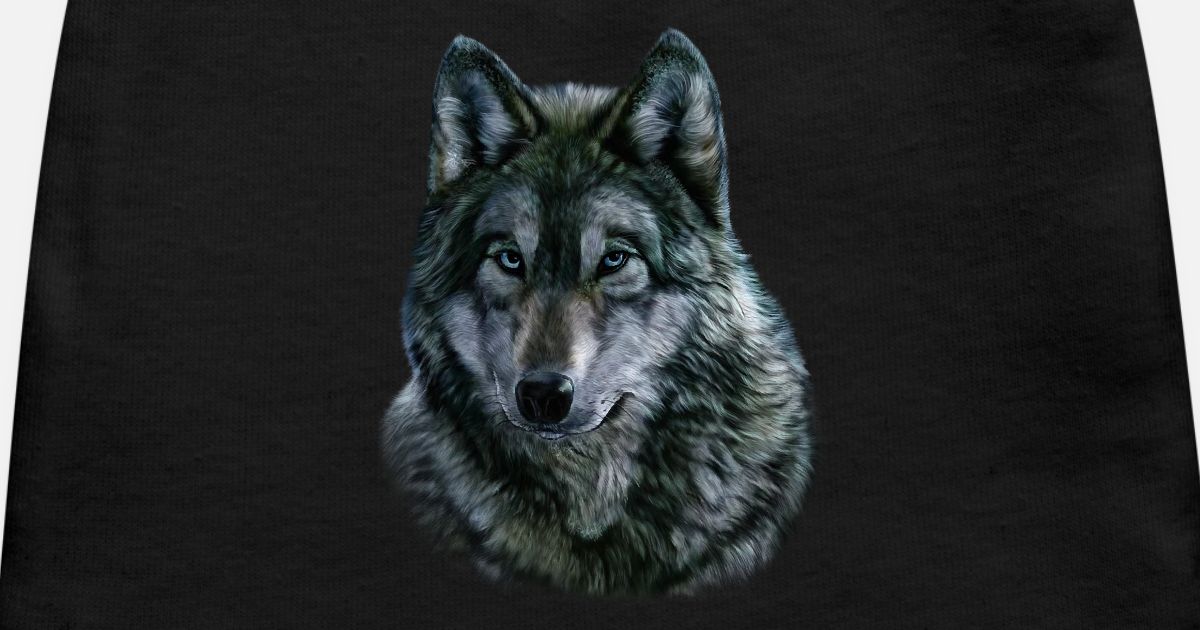 Buste De Loup Gris Bonnet Bebe Spreadshirt