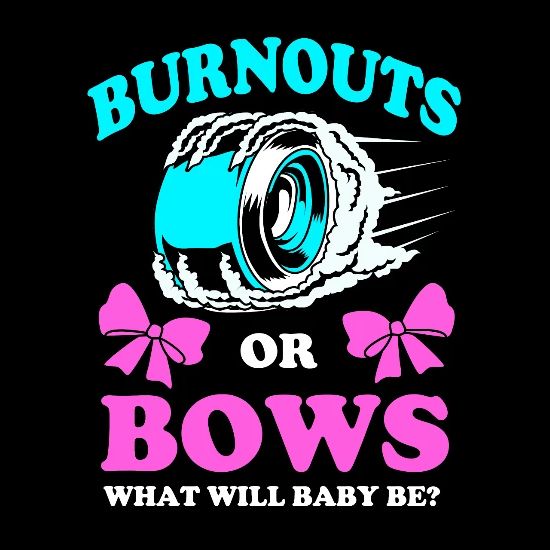 Gender Reveal Burnouts Or Bows What Will Baby Be Baby Cap