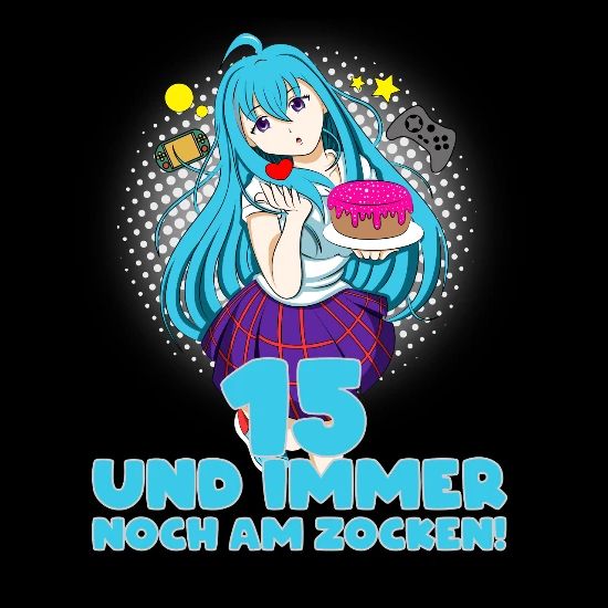 Manga Anniversaire 15 Anniversaire Garcon Gamer Anime Tablier Spreadshirt