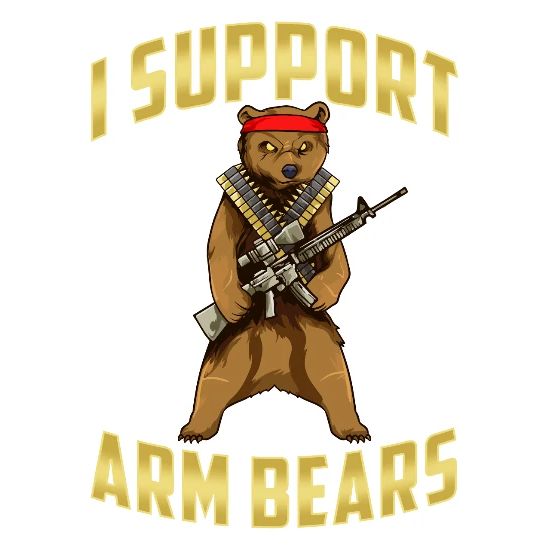 Funny I Support The Right To Arm Bears Gun Pun Ankle Socks Spreadshirt