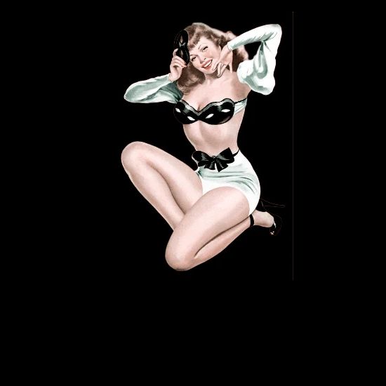 Retro Pin Up Girls Brunette Masque Noir Bachelor Sac A Lunch Spreadshirt