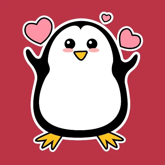 Cute Penguin Kawaii Cartoon Character Drawing Lunch Bag Spreadshirt
