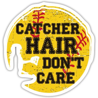 'SOFTBALL HAIR DON'T CARE' Sticker | Spreadshirt