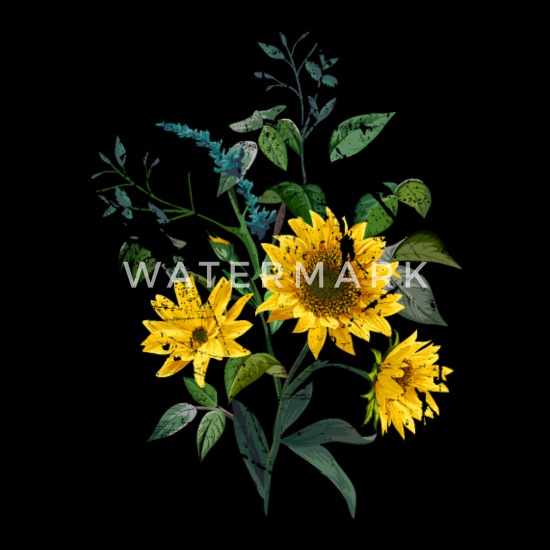 Girly Sunflower Designs Plant Gift Ideas Unisex Jersey T