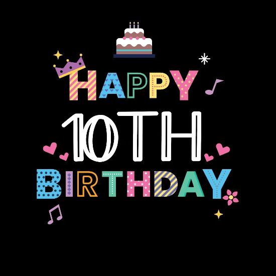 Happy Birthday 10th Birthday Men S Zip Hoodie Black
