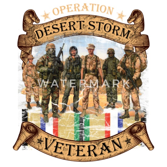 Operation Desert Storm Combat Veteran Mens Crew Neck T Shirts Humor Top for Men S-6XL 