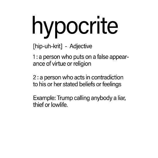 Hypocrite Anti Trump Funny Quote Sayings Democrate T Shirt Homme Spreadshirt