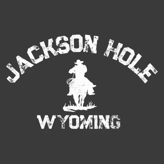 Jackson Hole Wyoming American Horse Rider Cowboy R' Men's T ...
