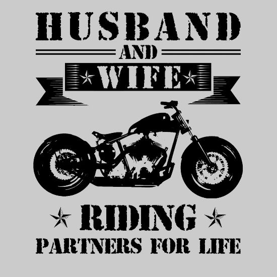 Husband And Wife Riding Partners For Life T Shirt Men's TShirt Spreadshirt