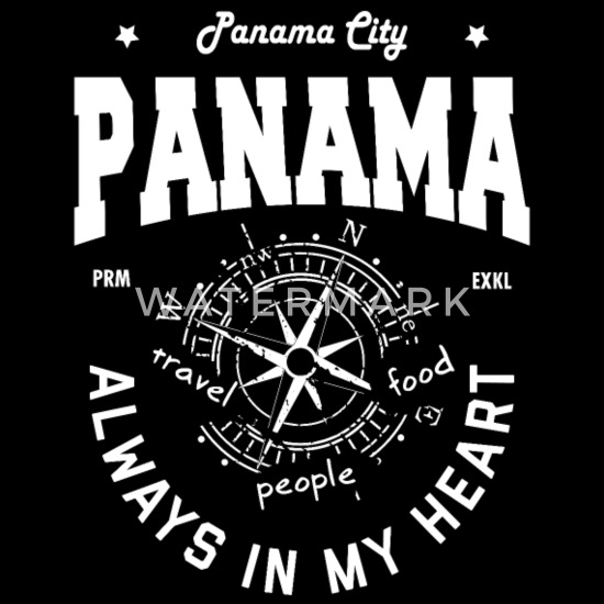 Panama Flag Colors Font Panamanian Country Soccer PAN PA Men's V-Neck Ringer Tee 