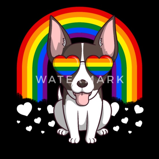 Rat Terrier Dog Gay Pride Shirt Rainbow Pride Shirt Equality Apparel Pride Month Dog Lover T-Shirt LGBTQ Pride Gay Pride Flag Pride Outfit