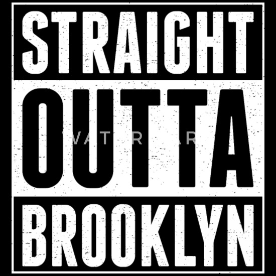 Straight Outta Brooklyn Embroidered Iron On Patch