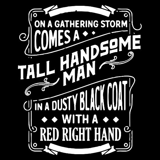 on a gathering storm comes a tall handsome man in Men's T-Shirt