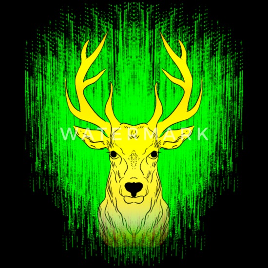 golden deer stag in green light. Magical forest.' Men's T-Shirt |  Spreadshirt