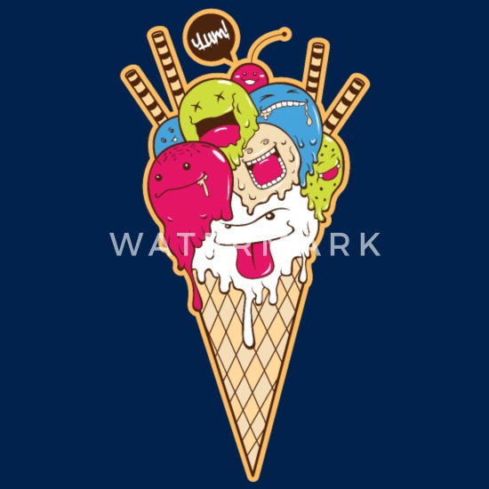 Ice Cream Cartoon Face' Men's T-Shirt | Spreadshirt