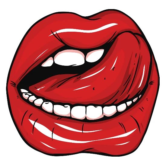 Red Lips And Tongue Logo