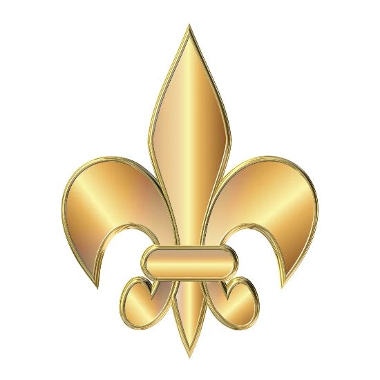 Golden Fleur De Lis Symbol Coffeetea Mug White