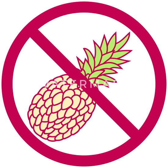 prohibited zone sign no pineapple delicious hunger Women's T-Shirt |  Spreadshirt