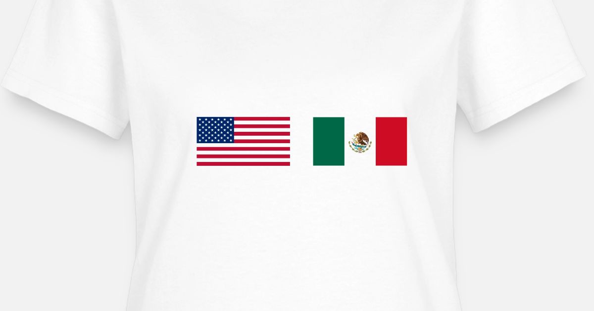Half Mexican Half American 100 Awesome Flag Mexic Women's TShirt Spreadshirt