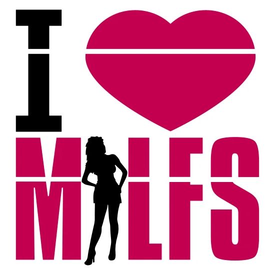 I Love Love Heart Silhouette Outline Text Milf Hun Women S T Shirt Spreadshirt