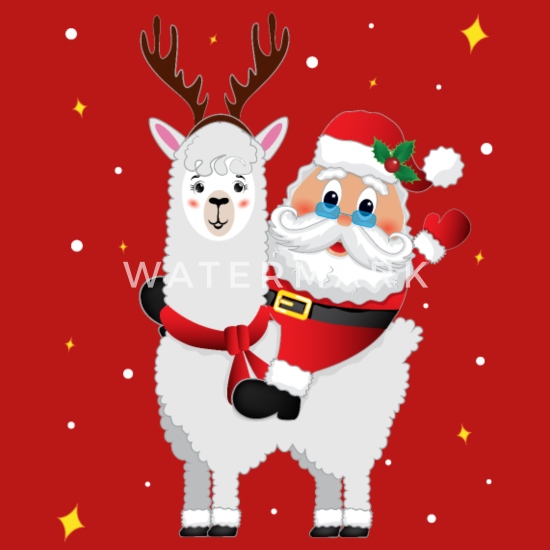 Merry Christmas Cute Reindeer Santa Unicorn Llama Sloth Xmas Unisex Hoodie 