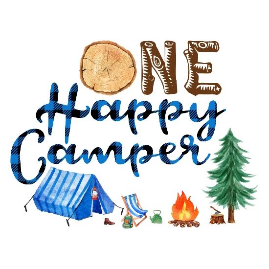 One Happy Camper,1st Birthday Shirt,Camp Party Organic ShortSleeved