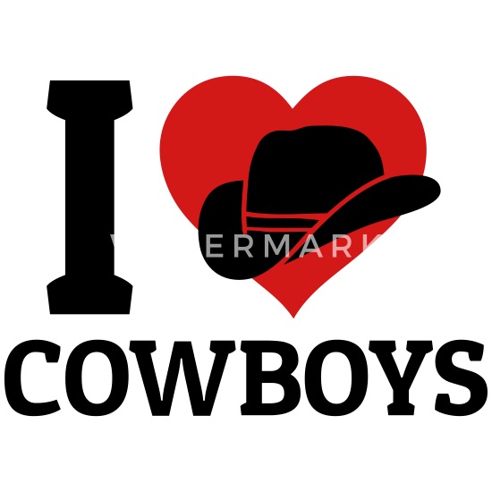 I heart cowboys I love cowboys white hoodie