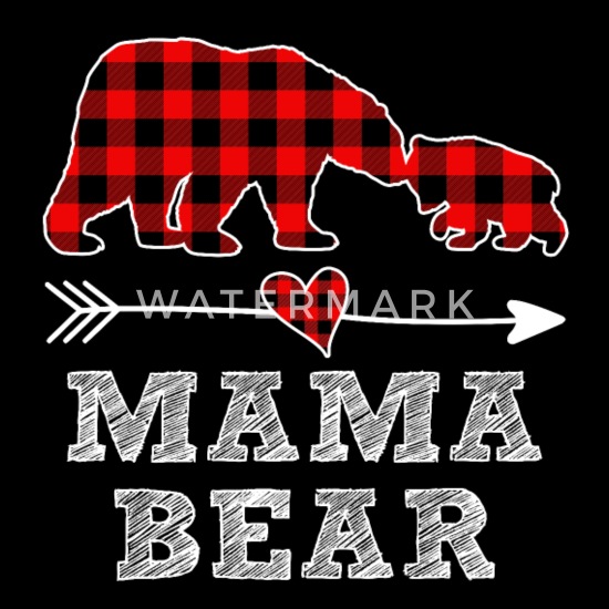 Mama Bear Red Plaid