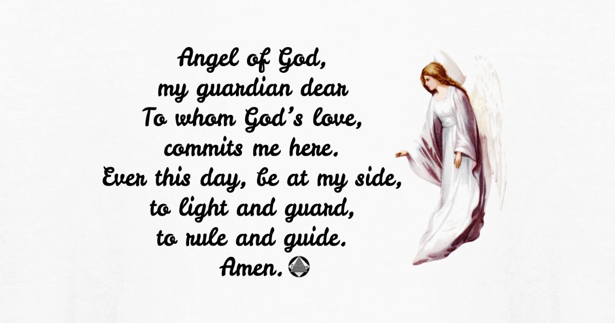 Guardian Angel Prayer Kids Longsleeve Shirt Spreadshirt