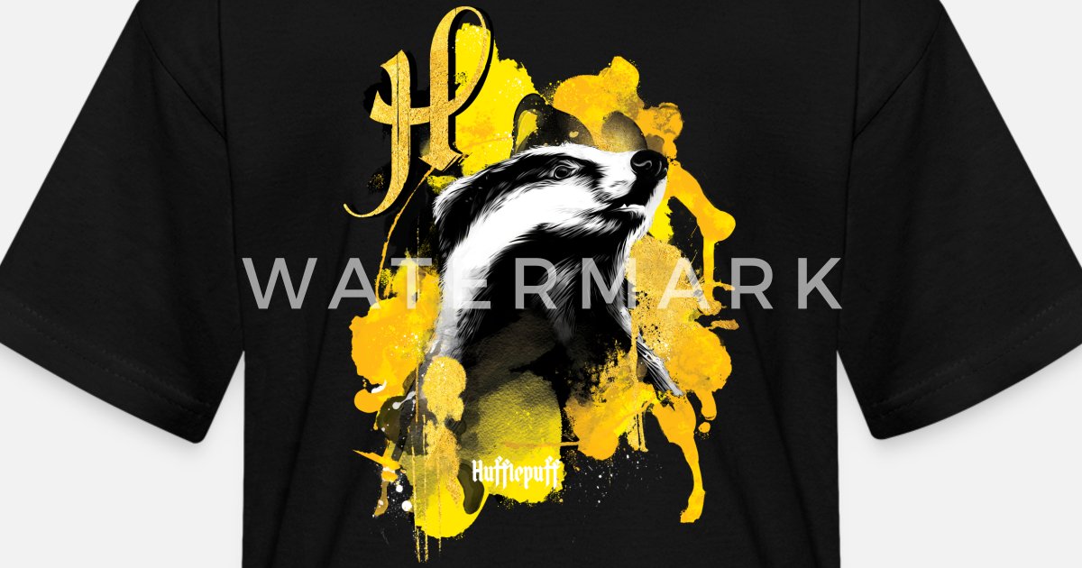 Harry Potter Hufflepuff Badger Black Children's Unisex T-Shirt 