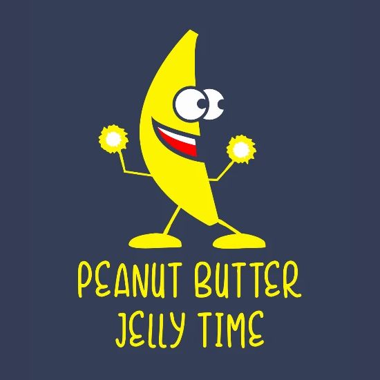 Peanut Butter Jelly Time Fun Banana Kids T Shirt Spreadshirt