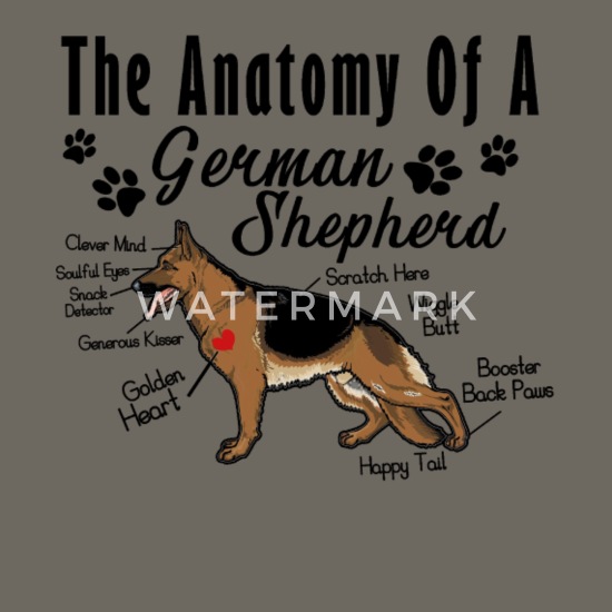 tee The Anatomy of A German Shepherd Unisex Sweatshirt 