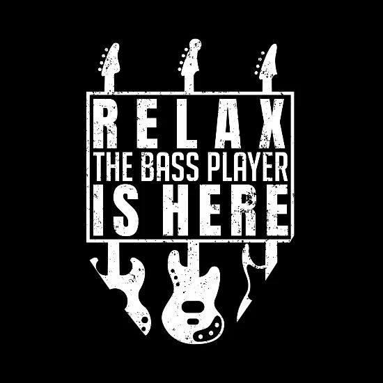 Bass Guitar Funny Bass Player Guitarist Band Gift Bandana Black