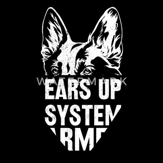 EARS UP & SYSTEM ARMED PET SECURITY GERMAN SHEPHERD DOG FUNNY DECAL STICKER
