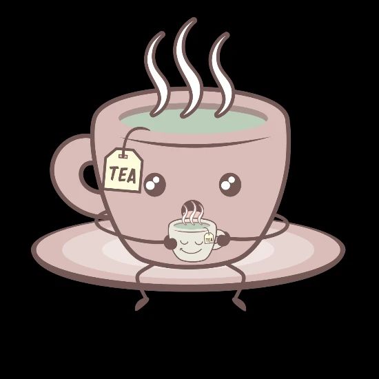 Funny Cup Of Tea Drinking Tea Bandana Black
