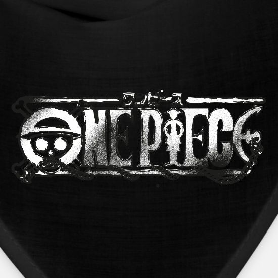 One Piece Logo Art Grey Bandana Spreadshirt