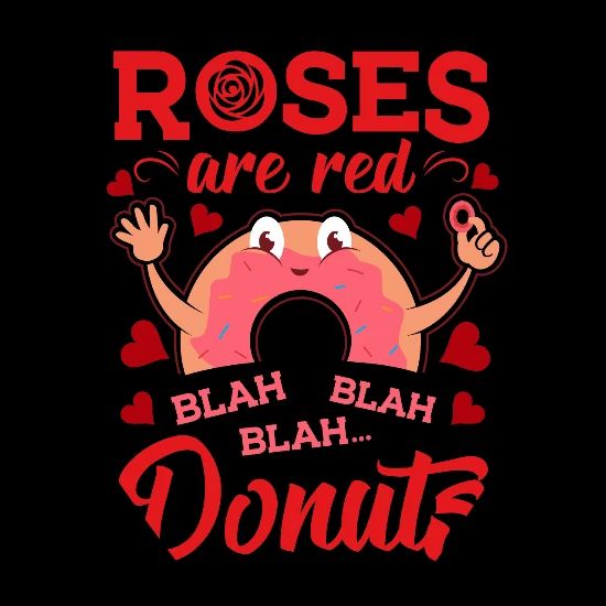 Roses Are Red Donuts Funny Valentine S Day Hearts Bandana