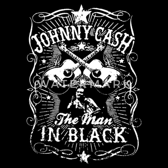 JOHNNY CASH Stamp T-shirt Man In Black Country Rock Tee Adult Men 2XL Brown New 