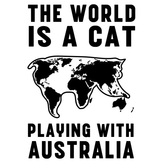 The World Is A Cat Playing With Australia Men S V Neck T Shirt Spreadshirt