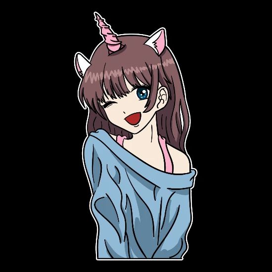 Anime Manga Kawaii Unicorn Girl Waifu Neko Gift Snapback Cap Spreadshirt