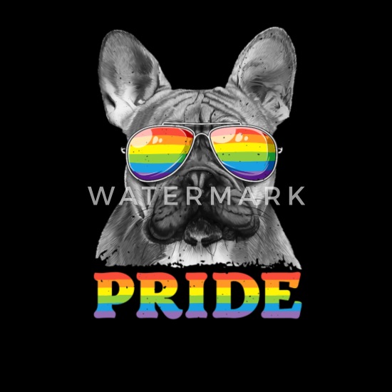 Lesbian Pride Frenchie Sticker!