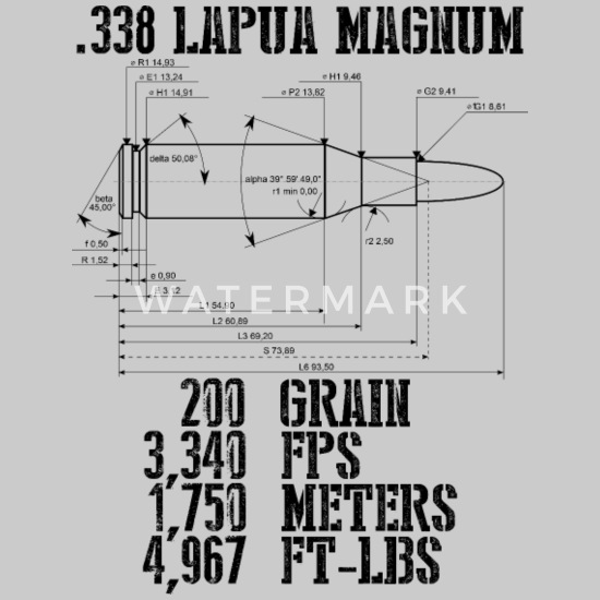338 Lappo Magnum-L.M Long Range The way 1 20/200 2 Standard Unisexe T-Shirt