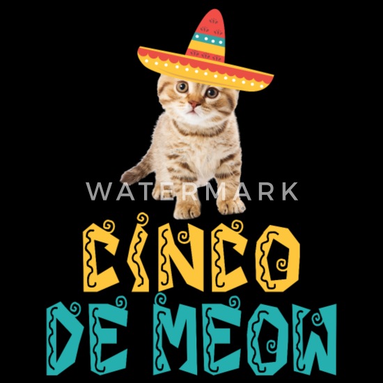 Funny Cat Cinco de Mayo Meow Mens Sweatshirt 