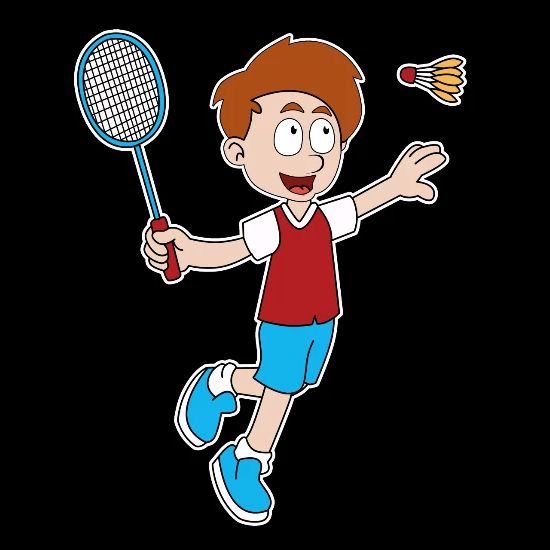 Joueur Badminton Dessin Anime Garcon Idee Cadeau T Shirt Premium Homme Spreadshirt