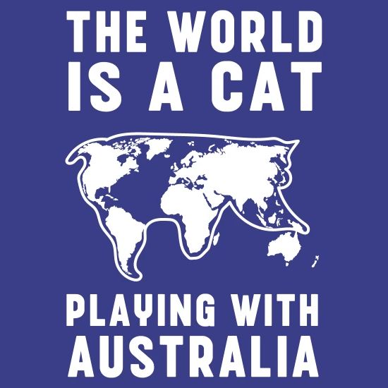 The World Is A Cat Playing With Australia Men S Premium T Shirt Spreadshirt