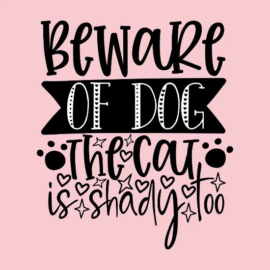 Beware Of Dog The Cat Is Shady Too Men S Premium T Shirt Spreadshirt