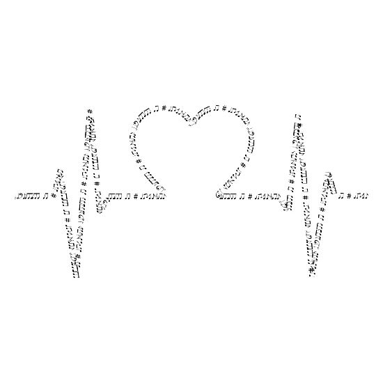 F7b85a2b12 Free Shipping Online For Sale Treble Clef Heart Ekg
